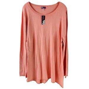 Zinni By Garnet Hill Knit Asymmetrical Sweater Womens XL